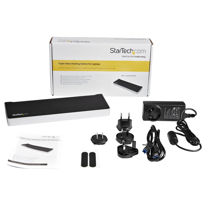 StarTech Docking Station USB 3.0 con 2x DisplayPort y 1x HDMI para 3 Monitores StarTech Docking Station USB 3.0 con 2x DisplayPort y 1x HDMI para 3 Monitores