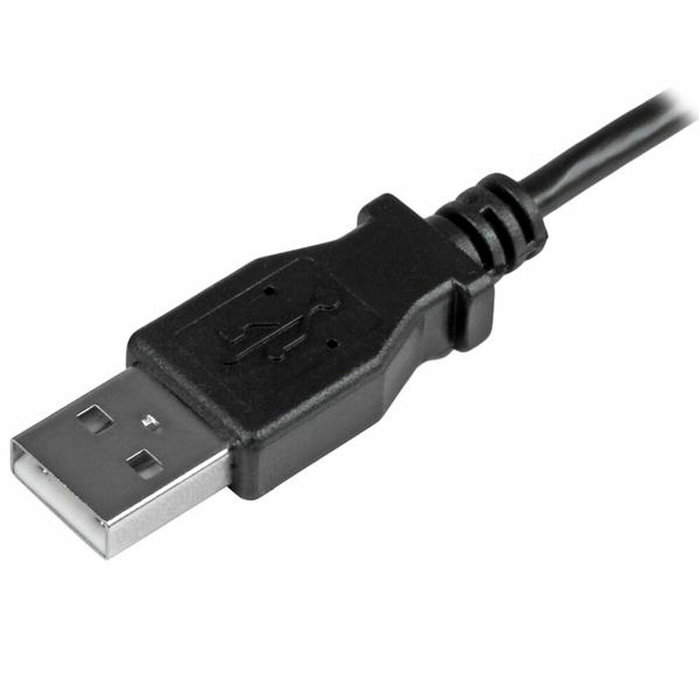 StarTech.com Cable USB A a Micro-USB B de 1 m, Negro, Acodado Izquierdo