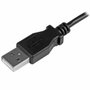 StarTech.com Cable USB A a Micro-USB B de 1 m, Negro, Acodado Izquierdo