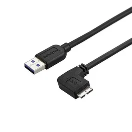 StarTech.com Cable Micro USB 3.0 acodado a la derecha 0,5m USB A a Micro-USB B Negro