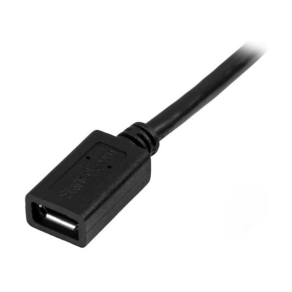 StarTech Cable de Extensión Micro-USB Macho a Hembra 0,5m Negro