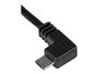 StarTech.com Cable Micro USB 2m Acodado Izquierda USB2P Tipo B Macho a USB Tipo A Macho Negro