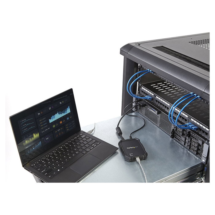 StarTech Consola KVM USB 2.0 para Portátil a Servidor, Adaptador Crash Cart Móvil, VGA, 1920x1200 Full HD, Negro