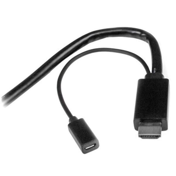 StarTech.com Cable Conversor HDMI, DisplayPort o Mini DisplayPort a HDMI de 2m, Negro