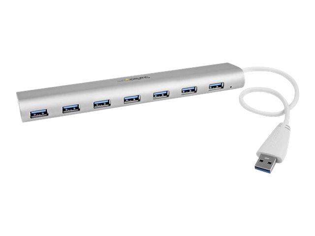 StarTech.com Concentrador USB 3.0 de 7 Puertos Blanco y Plata