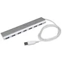 StarTech.com Concentrador USB 3.0 de 7 Puertos Blanco y Plata