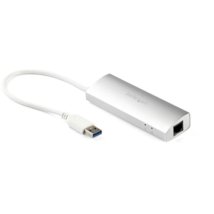 StarTech.com Hub USB 3.0 de 3 Puertos con Adaptador Ethernet Gigabit - Concentrador USB-A Alimentado por Bus - 5Gbps - Puerto USB Portátil StarTech.com Hub USB 3.0 de 3 Puertos con Adaptador Ethernet Gigabit - Concentrador USB-A Alimentado por Bus - 5Gbps - Puerto USB Portátil
