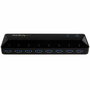 StarTech Concentrador USB 3.2 Gen 1 de 10 Puertos con Carga y Función de Interruptor, Negro