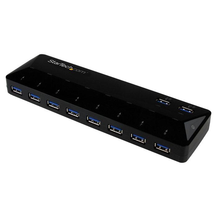 StarTech Concentrador USB 3.2 Gen 1 de 10 Puertos con Carga y Función de Interruptor, Negro StarTech Concentrador USB 3.2 Gen 1 de 10 Puertos con Carga y Función de Interruptor, Negro