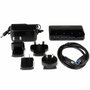 StarTech.com Hub USB 3.0 de 4 Puertos con Carga Rápida 2,4A y Función Switch, Negro