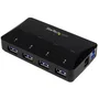 StarTech.com Hub USB 3.0 de 4 Puertos con Carga Rápida 2,4A y Función Switch, Negro