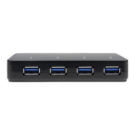 StarTech.com Hub USB 3.0 4 Puertos con Puerto de Carga Rápida 2.4A y Función Switch - Concentrador USB 3.0 de 4 Puertos para Compartir Periféricos