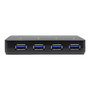 StarTech.com Hub USB 3.0 4 Puertos con Puerto de Carga Rápida 2.4A y Función Switch - Concentrador USB 3.0 de 4 Puertos para Compartir Periféricos
