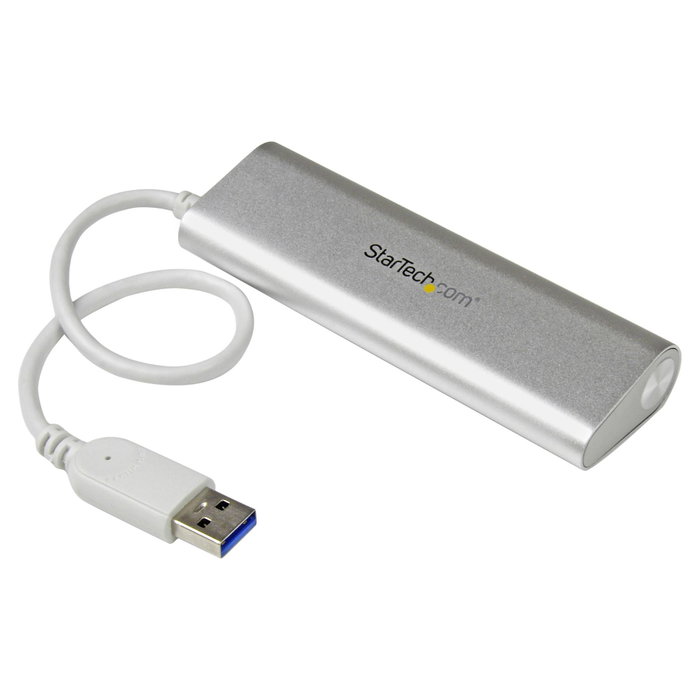 StarTech.com Hub USB 3.2 Gen 1 de 4 Puertos Tipo-A, ST43004UA, Plata y Blanco