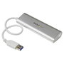 StarTech.com Hub USB 3.2 Gen 1 de 4 Puertos Tipo-A, ST43004UA, Plata y Blanco