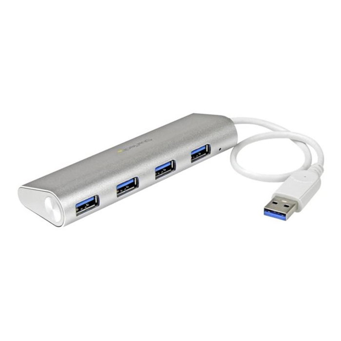 StarTech Hub USB 3.0 de 4 Puertos Tipo A, Concentrador Portátil con Cable Integrado y Diseño en Aluminio para Ampliar Conectividad en Portátiles StarTech Hub USB 3.0 de 4 Puertos Tipo A, Concentrador Portátil con Cable Integrado y Diseño en Aluminio para Ampliar Conectividad en Portátiles