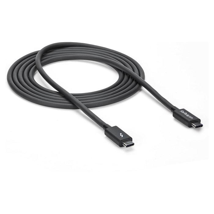 StarTech Cable Thunderbolt 3 de 2m, 20Gbps, USB-C, Negro