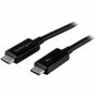 StarTech Cable Thunderbolt 3 de 2m, 20Gbps, USB-C, Negro