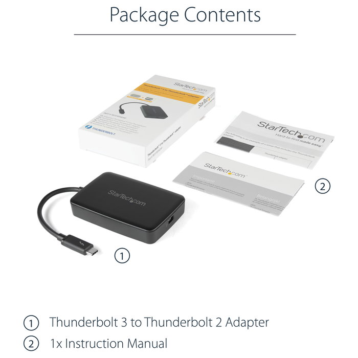 StarTech Adaptador Thunderbolt 3 a Thunderbolt 1/2 TBT3TBTADAP Negro StarTech Adaptador Thunderbolt 3 a Thunderbolt 1/2 TBT3TBTADAP Negro