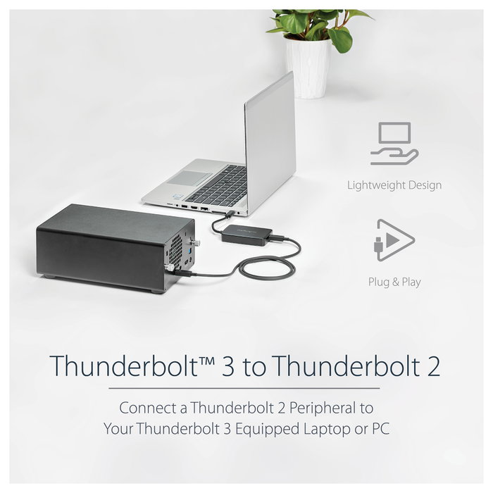 StarTech Adaptador Thunderbolt 3 a Thunderbolt 1/2 TBT3TBTADAP Negro StarTech Adaptador Thunderbolt 3 a Thunderbolt 1/2 TBT3TBTADAP Negro