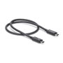 Startech Cable Thunderbolt 3 USB-C 50 cm 40 Gbps USB4 PD 100W Negro