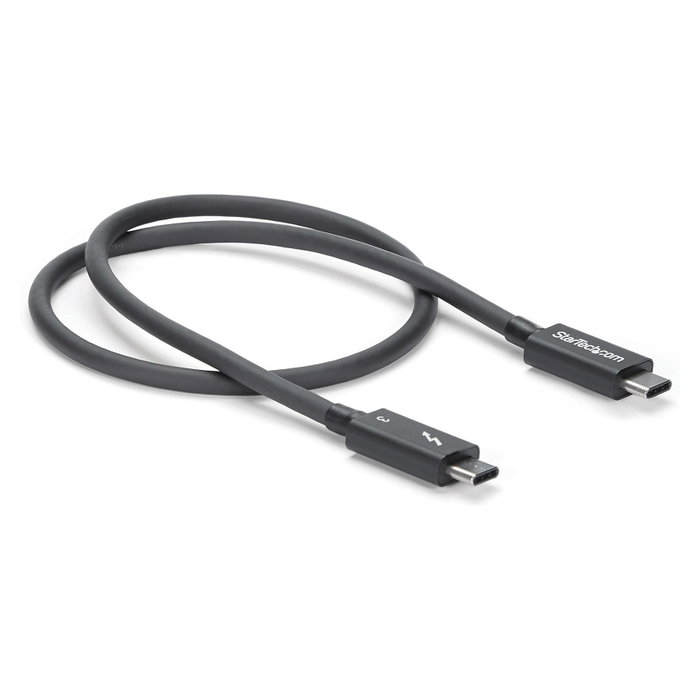 StarTech Cable Thunderbolt 3 USB-C de 0,5 m, 40 Gbps, Negro