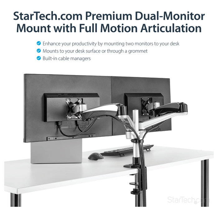 Startech Soporte de Monitor con Brazos Móviles para Dos Pantallas
