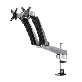 StarTech.com ARMDUAL30 Soporte Doble Monitor Brazo Ajustable hasta 30" (76,2 cm) VESA 75x75/100x100 Altura Ajustable Montaje Escritorio Negro/Plata