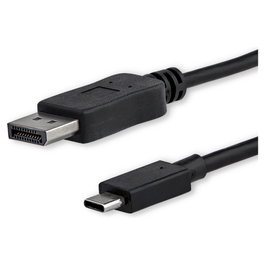 StarTech Adaptador de Cable USB-C a DisplayPort 1m (3 pies) - 4K 60 Hz, DisplayPort 1.2, HBR2, Thunderbolt 3, Plug and Play, Negro - 3840 x 2160 Pixeles