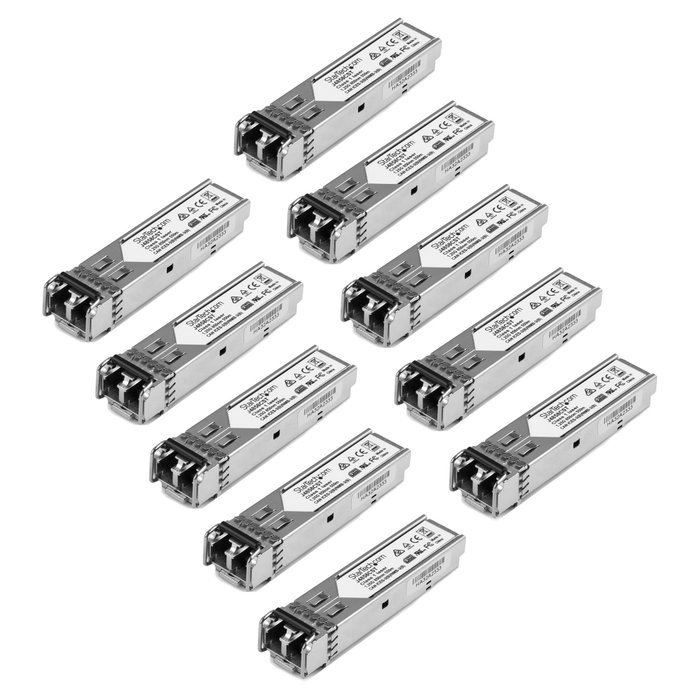 StarTech.com Paquete de 10 Módulos SFP Compatibles con HPE J4858C, 1000BASE-SX, LC, 550m