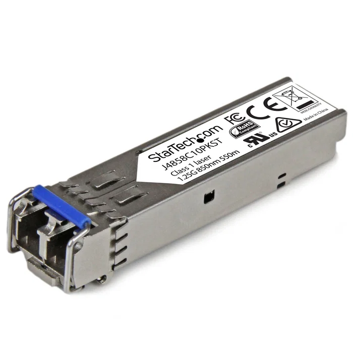 StarTech.com Paquete de 10 Módulos SFP compatibles con HPE J4858C, 1000BASE-SX, 1 GbE, LC, 550m StarTech.com Paquete de 10 Módulos SFP compatibles con HPE J4858C, 1000BASE-SX, 1 GbE, LC, 550m