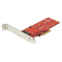 StarTech.com PCIe a M.2 NVMe Adapter Card - Tarjeta de Expansión PCIe 3.0 x4 para SSD M.2 (NGFF, M-Key) Full-Height/Low-Profile, AHCI, Plug and Play, Rojo