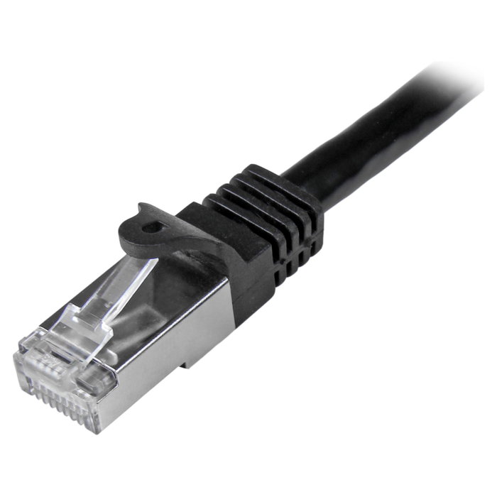 StarTech Cable de Red Cat6 SF/UTP (S-FTP) RJ45 Gigabit Ethernet 3m Negro - Patch Cable Snagless, N6SPAT3MBK