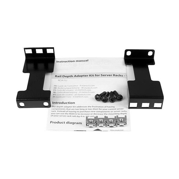 StarTech RDA1U Accesorio de Bastidor, Adaptador de Profundidad de Carril para Rack StarTech RDA1U Accesorio de Bastidor, Adaptador de Profundidad de Carril para Rack