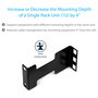 StarTech RDA1U Accesorio de Bastidor, Adaptador de Profundidad de Carril para Rack