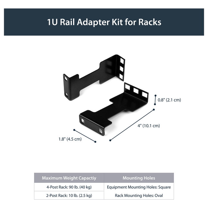StarTech RDA1U Accesorio de Bastidor, Adaptador de Profundidad de Carril para Rack StarTech RDA1U Accesorio de Bastidor, Adaptador de Profundidad de Carril para Rack