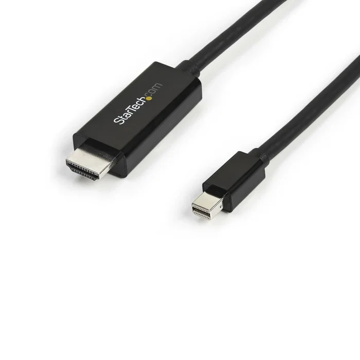 StarTech Cable Adaptador MDP2HDMM3MB, Mini DisplayPort a HDMI 3m, 4K 30Hz, Hasta 4096x2160, Thunderbolt, para Surface Pro, MacBook, Negro