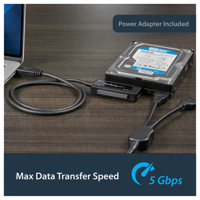 StarTech.com Adaptador SATA a USB 3.1 Gen 2 (10 Gbps) para SSD y HDD de 2,5 y 3,5 pulgadas StarTech.com Adaptador SATA a USB 3.1 Gen 2 (10 Gbps) para SSD y HDD de 2,5 y 3,5 pulgadas
