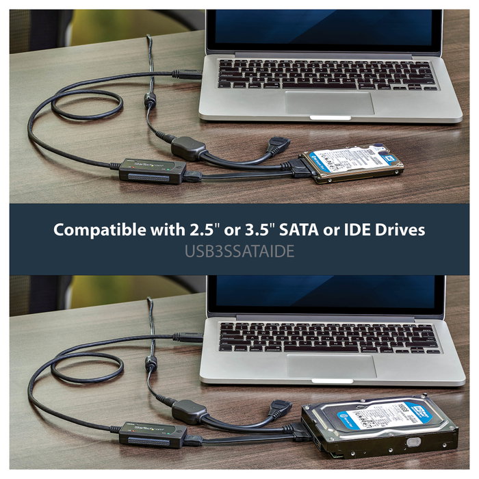 StarTech.com Adaptador SATA a USB 3.1 Gen 2 (10 Gbps) para SSD y HDD de 2,5 y 3,5 pulgadas StarTech.com Adaptador SATA a USB 3.1 Gen 2 (10 Gbps) para SSD y HDD de 2,5 y 3,5 pulgadas