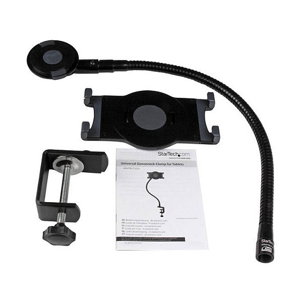 StarTech.com Soporte Cuello de Cisne para Tablet - Brazo Ajustable Tablet/UMPC 7-11 Pulgadas, Montaje Abrazadera, Negro, TAA, REACH, CE