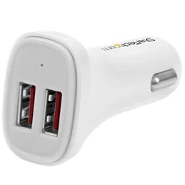 Startech Cargador de dispositivo móvil para auto USB 2 puertos Blanco