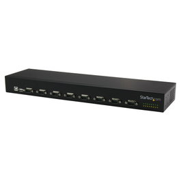 StarTech Hub Concentrador USB de 8 Puertos Serie RS232 Negro