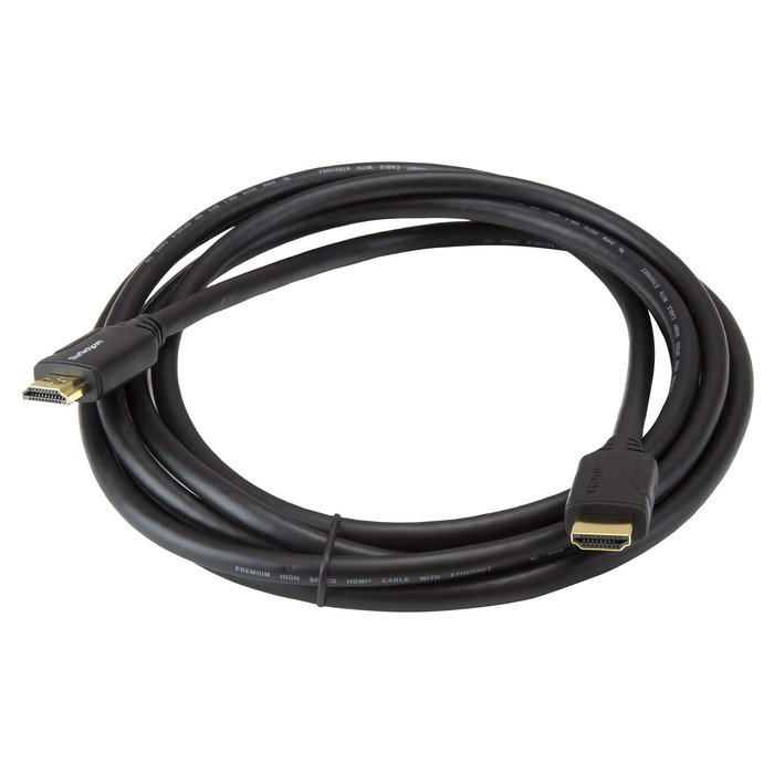 StarTech.com Cable HDMI 2.0 Premium Alta Velocidad con Ethernet - 4K Ultra HD 60Hz HDR10 - Certificado Premium - Longitud 3 Metros - Negro