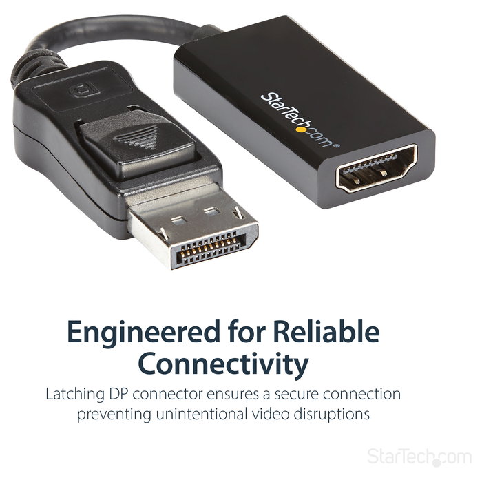 Adaptador DisplayPort a HDMI Startech DP2HD4K60S Negro