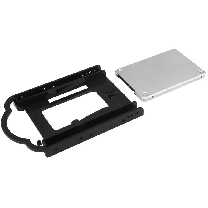 StarTech Soporte de Montaje BRACKET125PT para Unidad SSD/HDD 2.5" en Bahía 3.5" - Instalación Sin Herramientas, Compatible con SATA, SAS, IDE - Color Negro