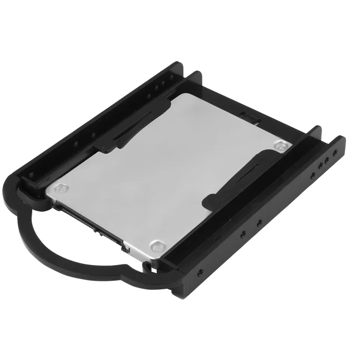 StarTech Soporte de Montaje BRACKET125PT para Unidad SSD/HDD 2.5" en Bahía 3.5" - Instalación Sin Herramientas, Compatible con SATA, SAS, IDE - Color Negro