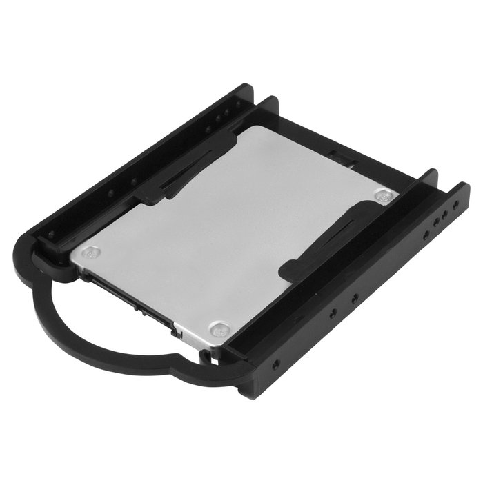 Startech BRACKET125PT Soporte de montaje para SSD/HDD de 2,5 pulgadas en bahía de 3,5 pulgadas, Negro