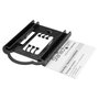 Startech BRACKET125PT Soporte de montaje para SSD/HDD de 2,5 pulgadas en bahía de 3,5 pulgadas, Negro