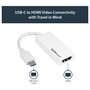 StarTech.com USB-C a HDMI Adapter Adaptador de USB Tipo C a HDMI 4K Ultra HD a 60Hz 3840 x 2160px 0.093m Cable Blanco