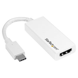 StarTech.com USB-C a HDMI Adapter Adaptador de USB Tipo C a HDMI 4K Ultra HD a 60Hz 3840 x 2160px 0.093m Cable Blanco